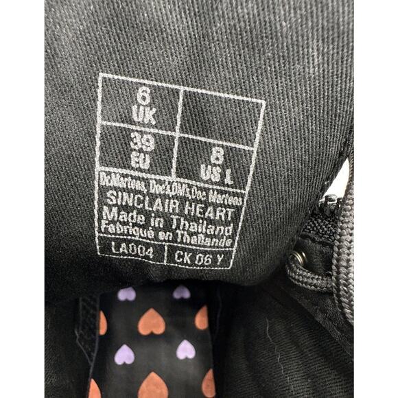 Dr Martens Womens Size 8 Sinclair Heart Platform Boots Zipper Laces Brand New - Picture 8 of 11